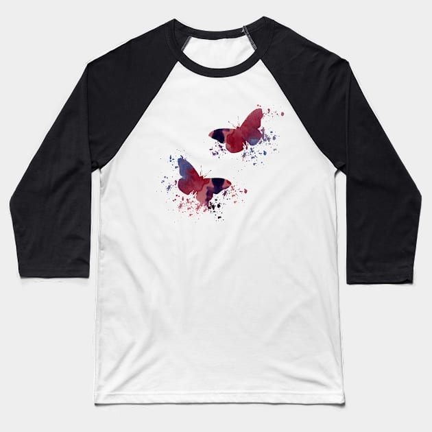 Butterflies Baseball T-Shirt by BittenByErmines